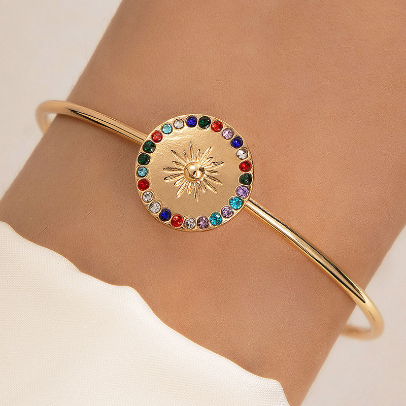 Wholesale Petal Pearl Alloy Open Bracelet